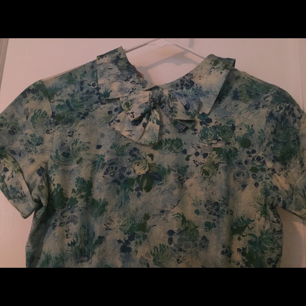 Vintage Flower Print Dress